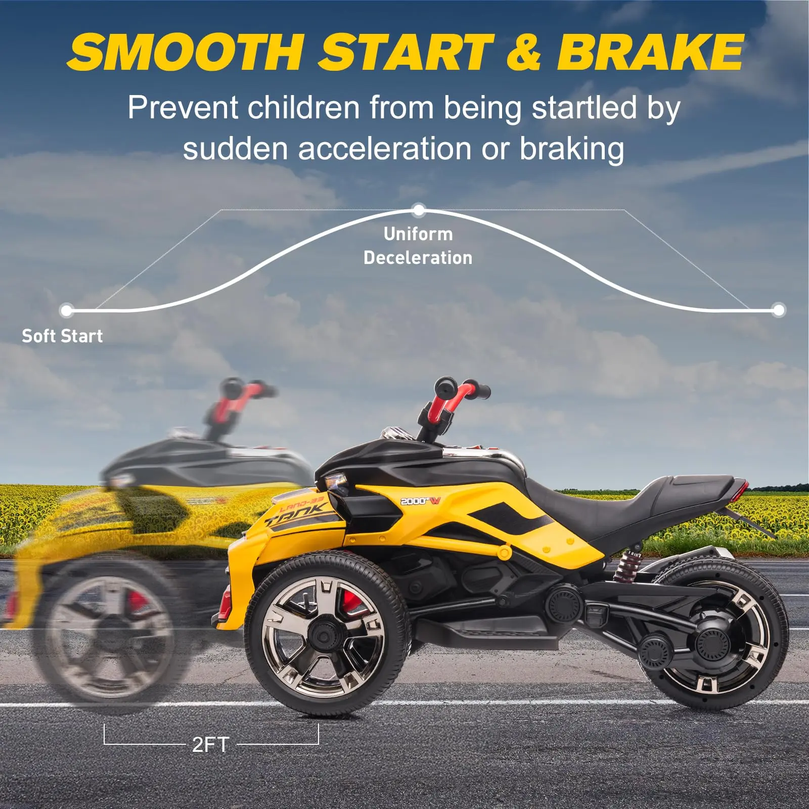Kids 3-Wheeler ATV Motorcycle XB-3118 Electric Ride-On