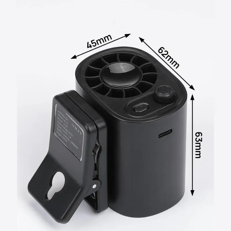 Joytutus USB Car Clip-On Fan with 360° Rotation & Stepless Speed