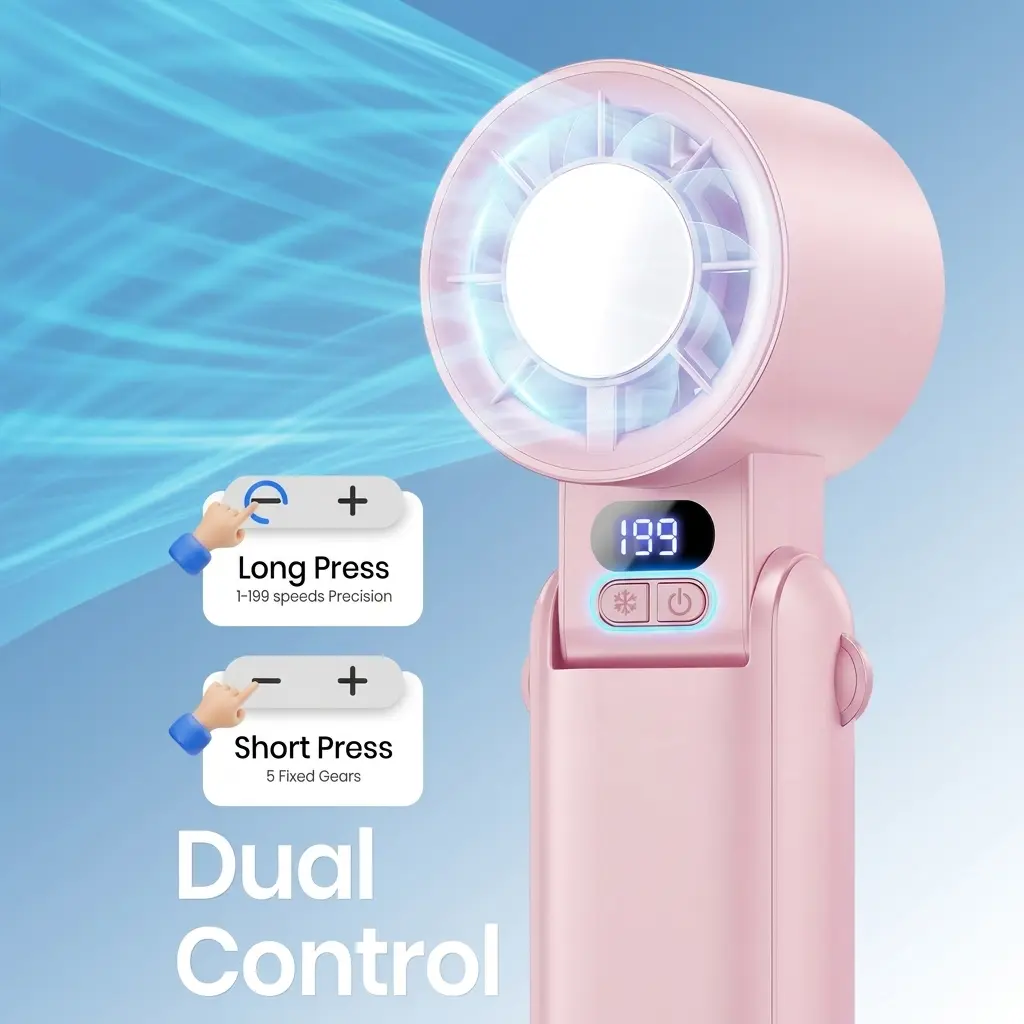 Benazcap Portable Handheld Turbo Fan 21,000 RPM & 199 Speeds