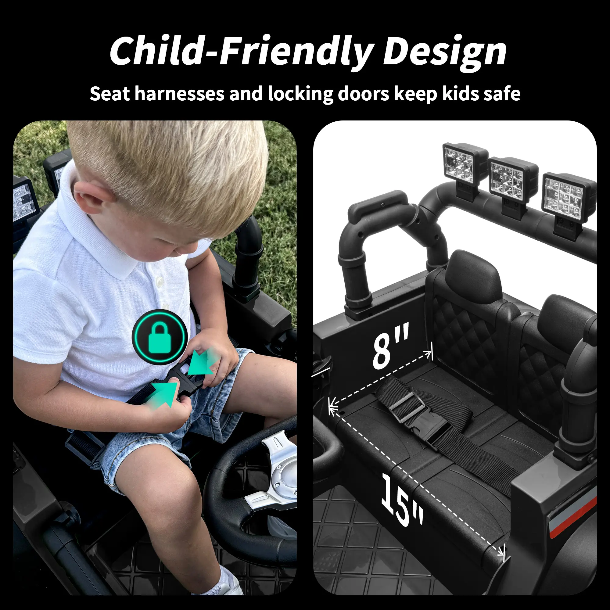 Kids Ride on Truck Car 12/24V Electric Jeep with Remote