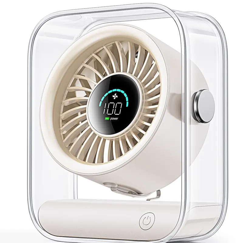 KIMMOO Rechargeable USB Desk Fan with 100 Speeds and Remote Control