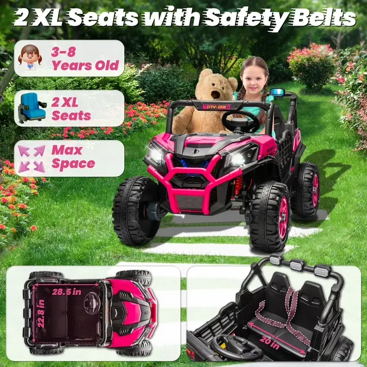 JOYRACER 24V 4WD Ride on UTV with Remote & Lights