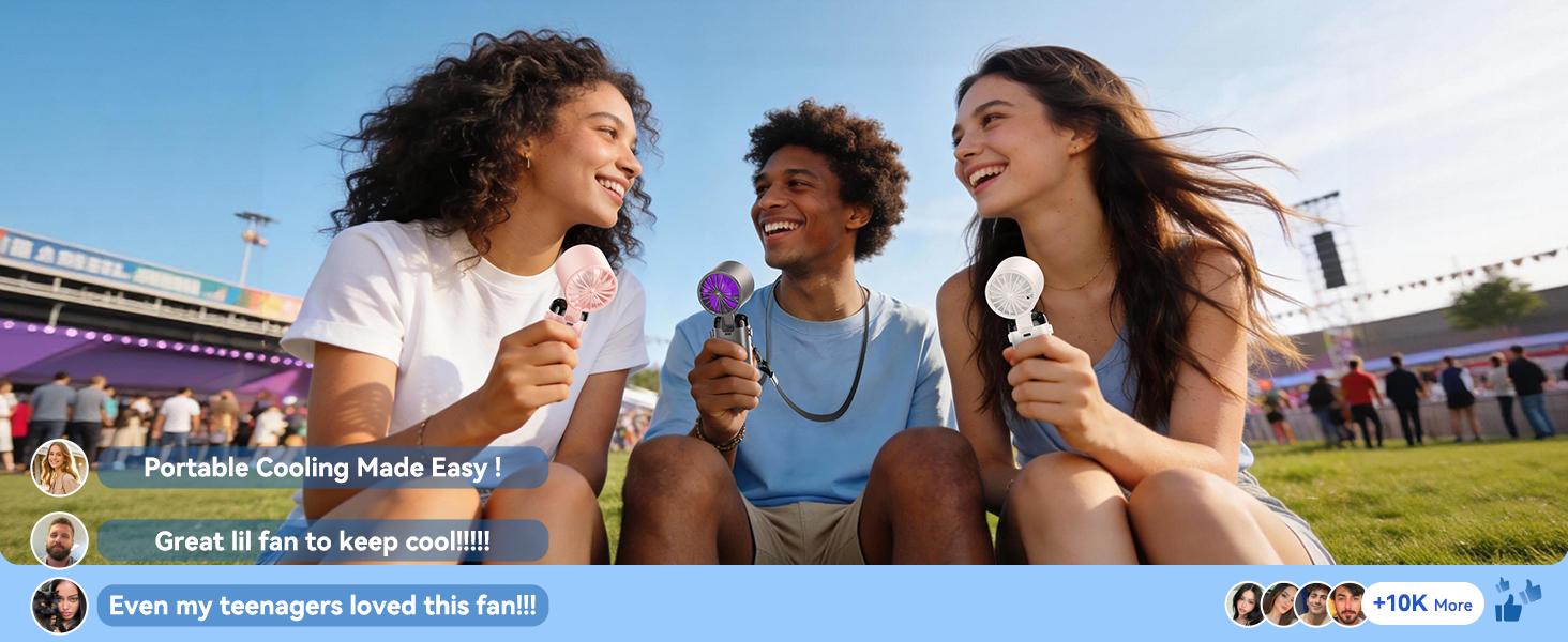KIMMOO 4-in-1 Handheld Turbo Fan - Adjustable, Rechargeable Wind Cooling Mini Portable Fan with 199 Speed Settings, 21000 RPM High Speed, Digital Display, 120&deg; Rotatable, 12H Long-Lasting USB Charge for Travel, Office Desk Use, Adjustable Turbo Fan summer