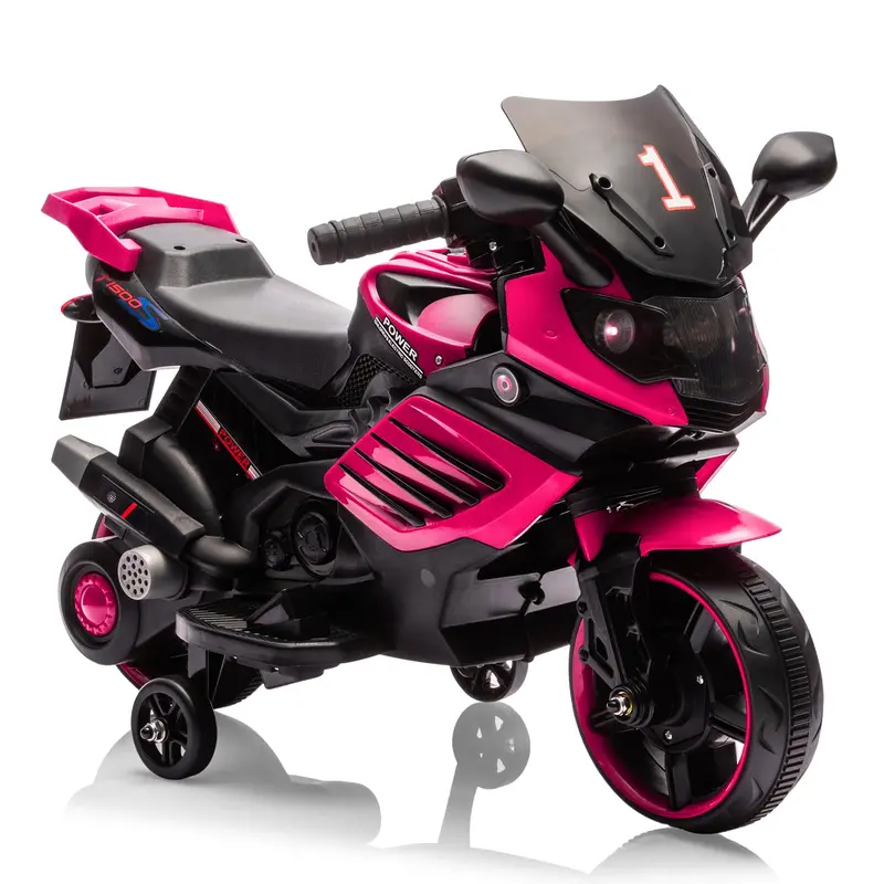 Garvee 6V Kids Electric Motorcycle Ride-On with Training Wheels