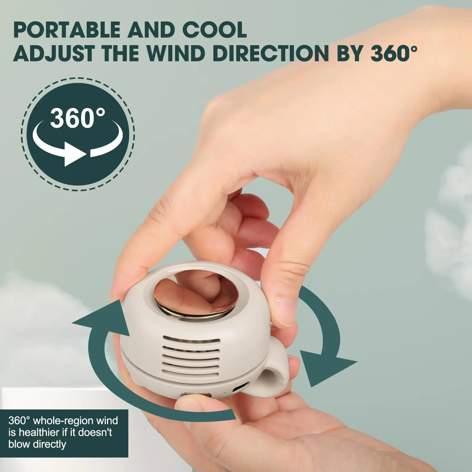 Summervibes Portable Bladeless Electric Fan with Adjustable Speeds