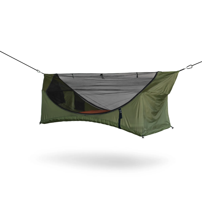 Camping Hammock Tent, Lay Flat Sleeping System with Bug Net & Rainfly, Spacious Portable Outdoor Shelter for Backpacking Hiking Camping