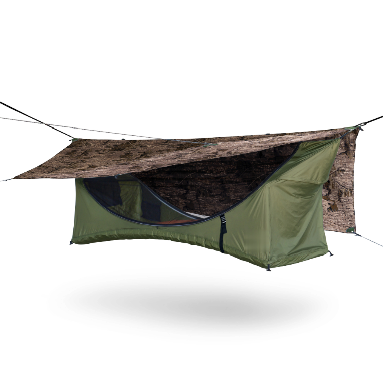 Camping Hammock Tent, Lay Flat Sleeping System with Bug Net & Rainfly, Spacious Portable Outdoor Shelter for Backpacking Hiking Camping