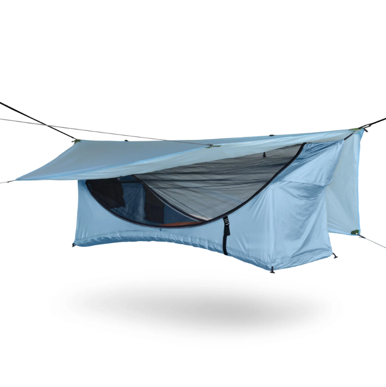 Camping Hammock Tent, Lay Flat Sleeping System with Bug Net & Rainfly, Spacious Portable Outdoor Shelter for Backpacking Hiking Camping