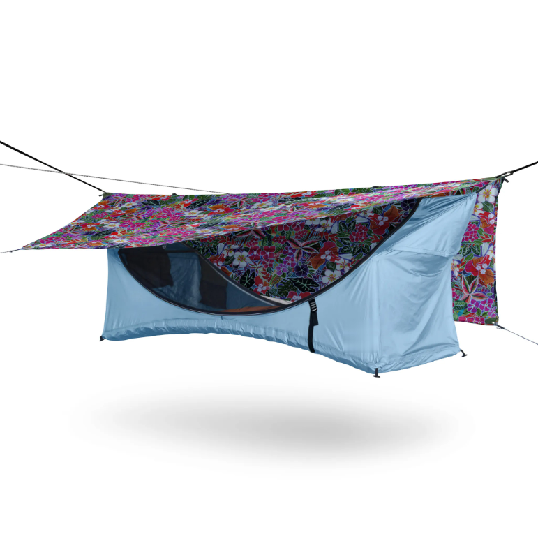 Camping Hammock Tent, Lay Flat Sleeping System with Bug Net & Rainfly, Spacious Portable Outdoor Shelter for Backpacking Hiking Camping