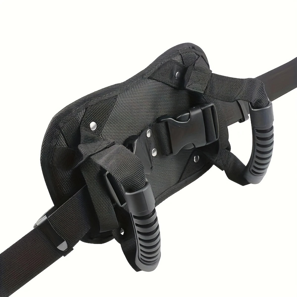 Motorcycle Passenger Safety Belt, Padded Rear Seat Grab Handle with Non-Slip Grips, Adjustable Straps for Comfortable Two-Up Riding
