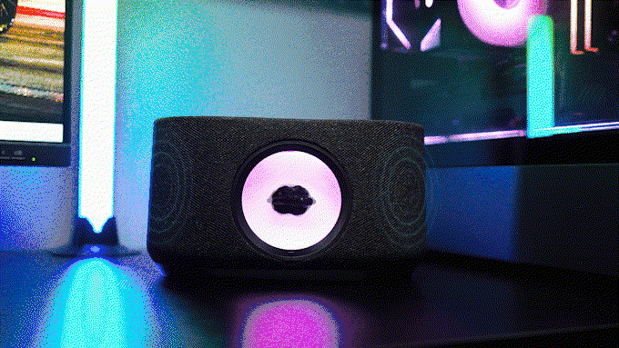SoundFlux V2 Ferrofluid Bluetooth Speaker, 30W Hi-Fi Wireless Speaker with Music Visualizer, Dynamic RGB Lighting & 15W Wireless Charging for Desk Setup