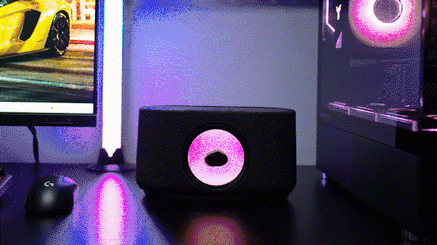 SoundFlux V2 Ferrofluid Bluetooth Speaker, 30W Hi-Fi Wireless Speaker with Music Visualizer, Dynamic RGB Lighting & 15W Wireless Charging for Desk Setup