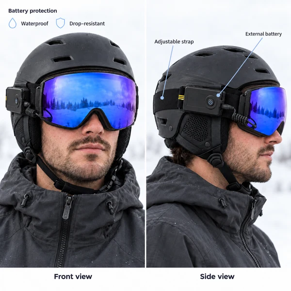 Heated Anti-Fog Snow Goggles – 8-Hour Battery, 3 Heat Levels & Adjustable Fit