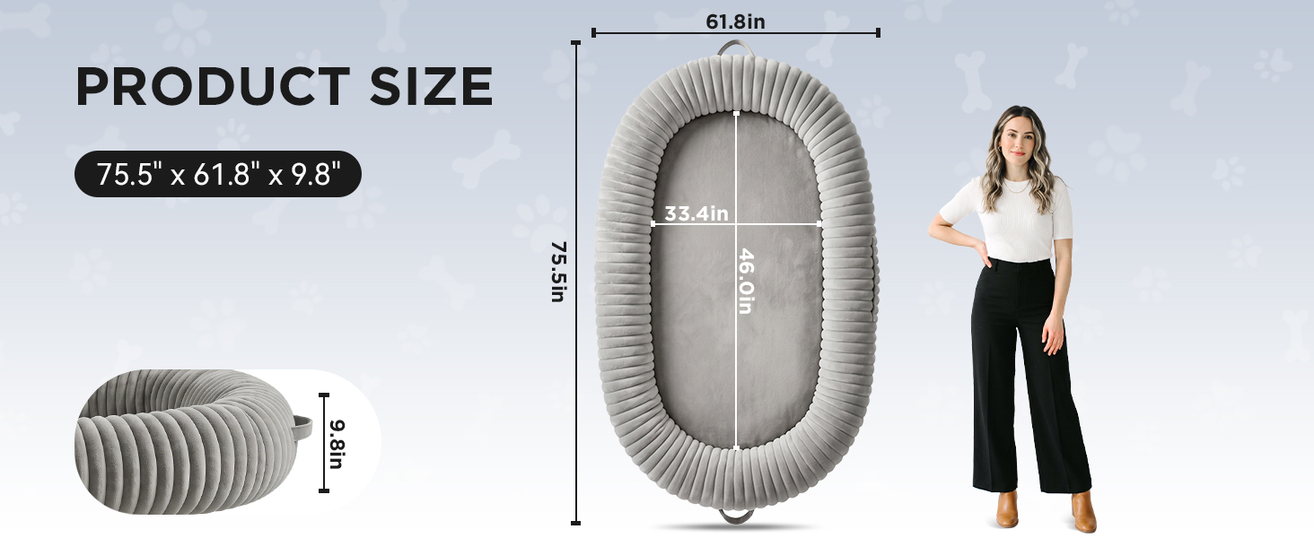 oversized dog bed for adults