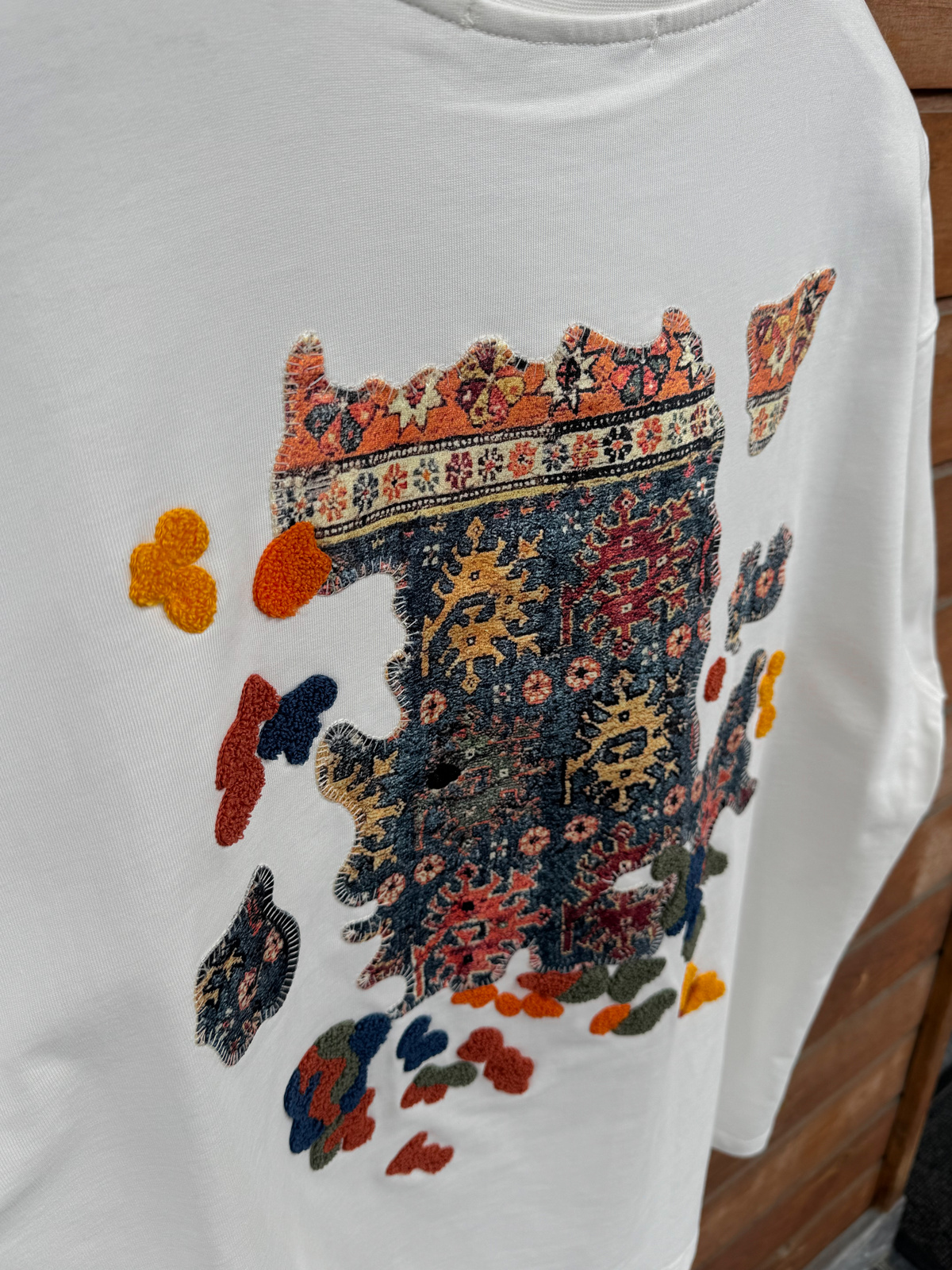 [Copy]Authentic black oversized embroidered T-shirt
