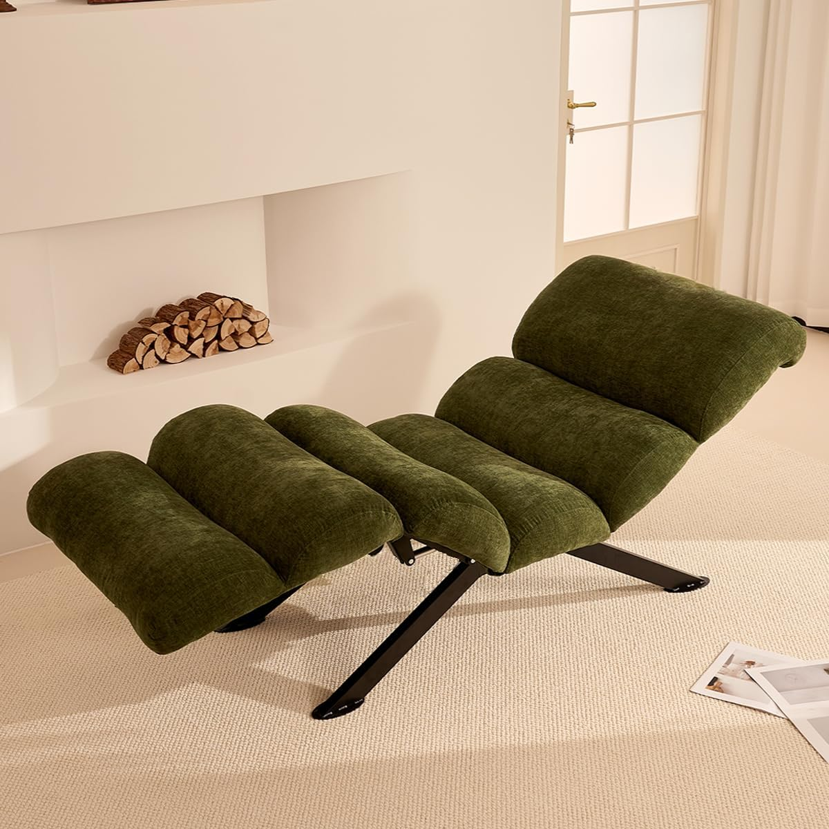 Power Reclining Lounge Chair with Extended Chaise Surface