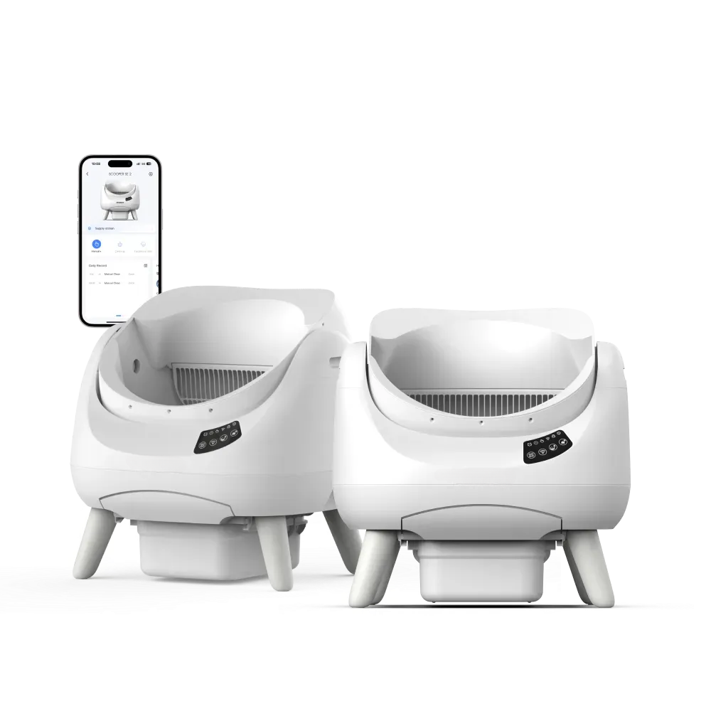 Open-Top Automatic Self-Cleaning Cat Litter Box for Multi-Cat Homes