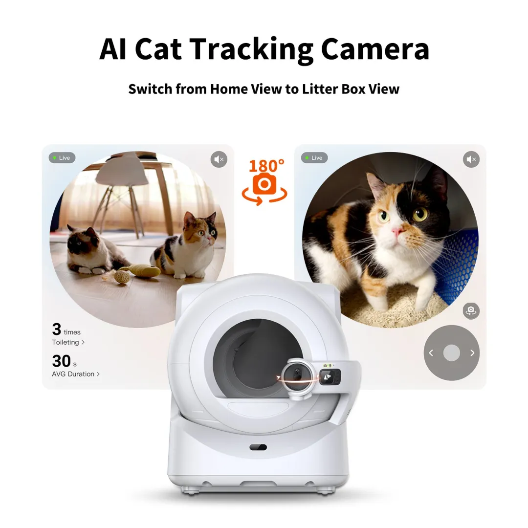 AI Smart Self-Cleaning Cat Litter Box – Auto-Sealing Waste, Multi-Cat Tracking & Odour Control