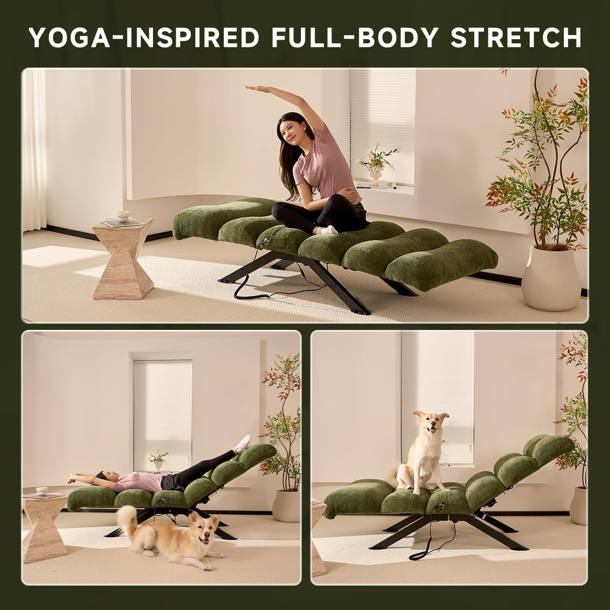 Power Reclining Lounge Chair with Extended Chaise Surface