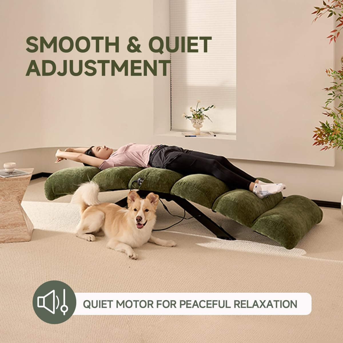Power Reclining Lounge Chair with Extended Chaise Surface