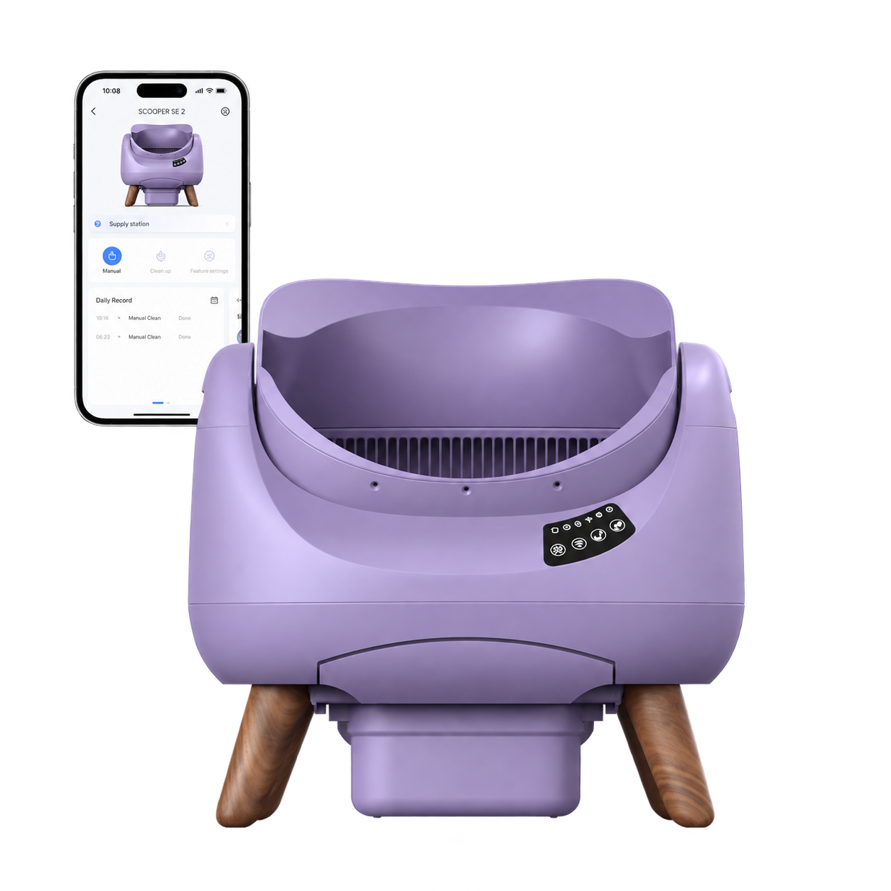 Open-Top Automatic Self-Cleaning Cat Litter Box for Multi-Cat Homes
