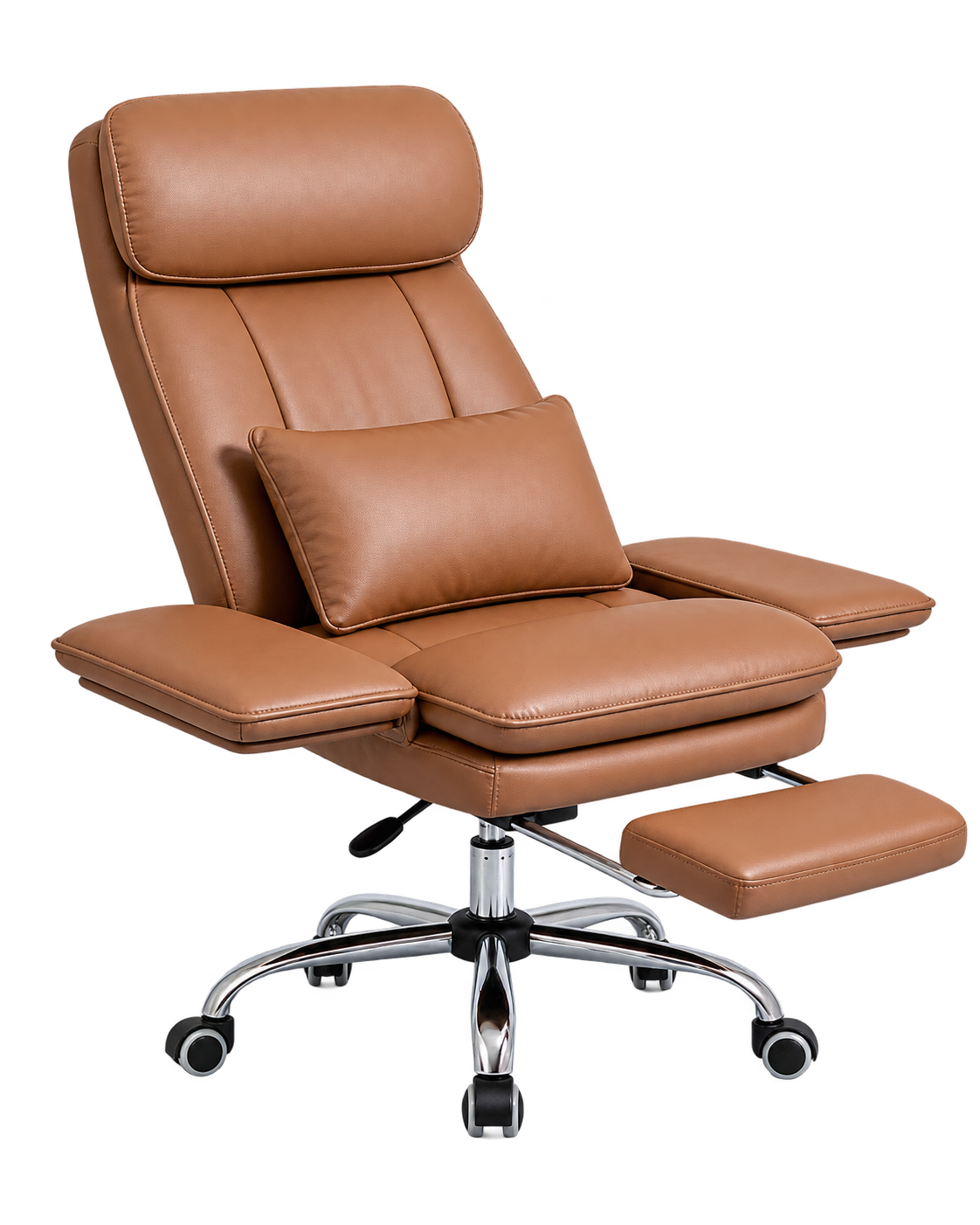 Ergonomic Reclining Office Chair – Plush Lounge Seat with Footrest, Adjustable Support for Home & Office