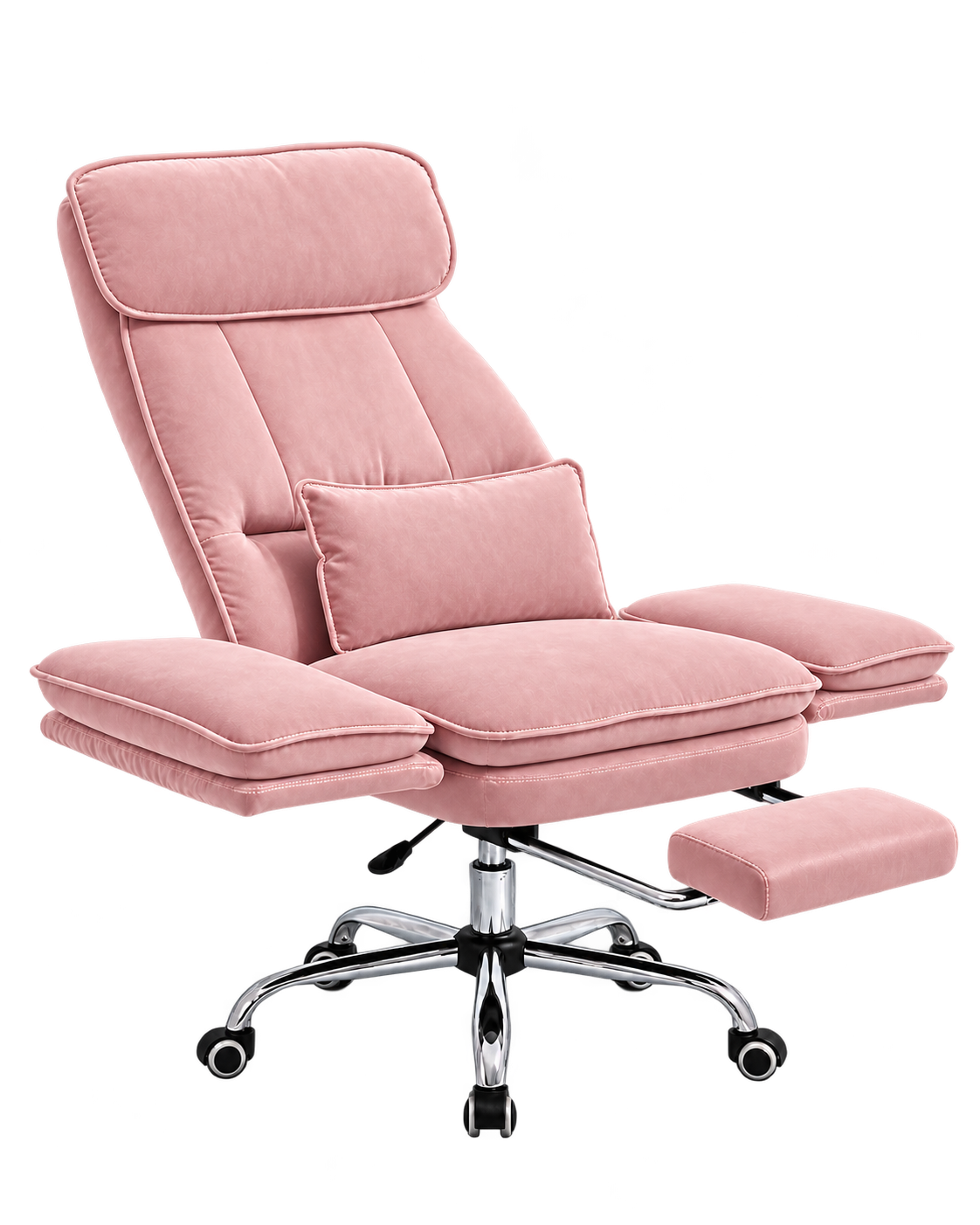 Ergonomic Reclining Office Chair – Plush Lounge Seat with Footrest, Adjustable Support for Home & Office