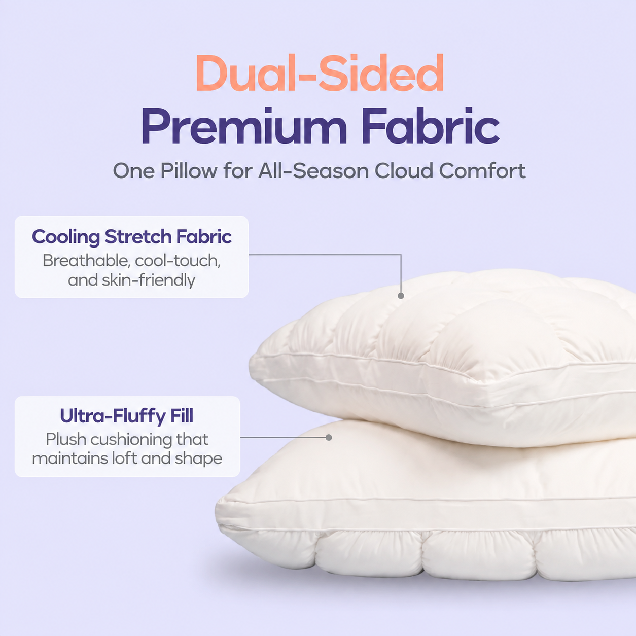 Puff Cloud Pillow – Ultra Soft Quilted Feel for Sweet Sleep