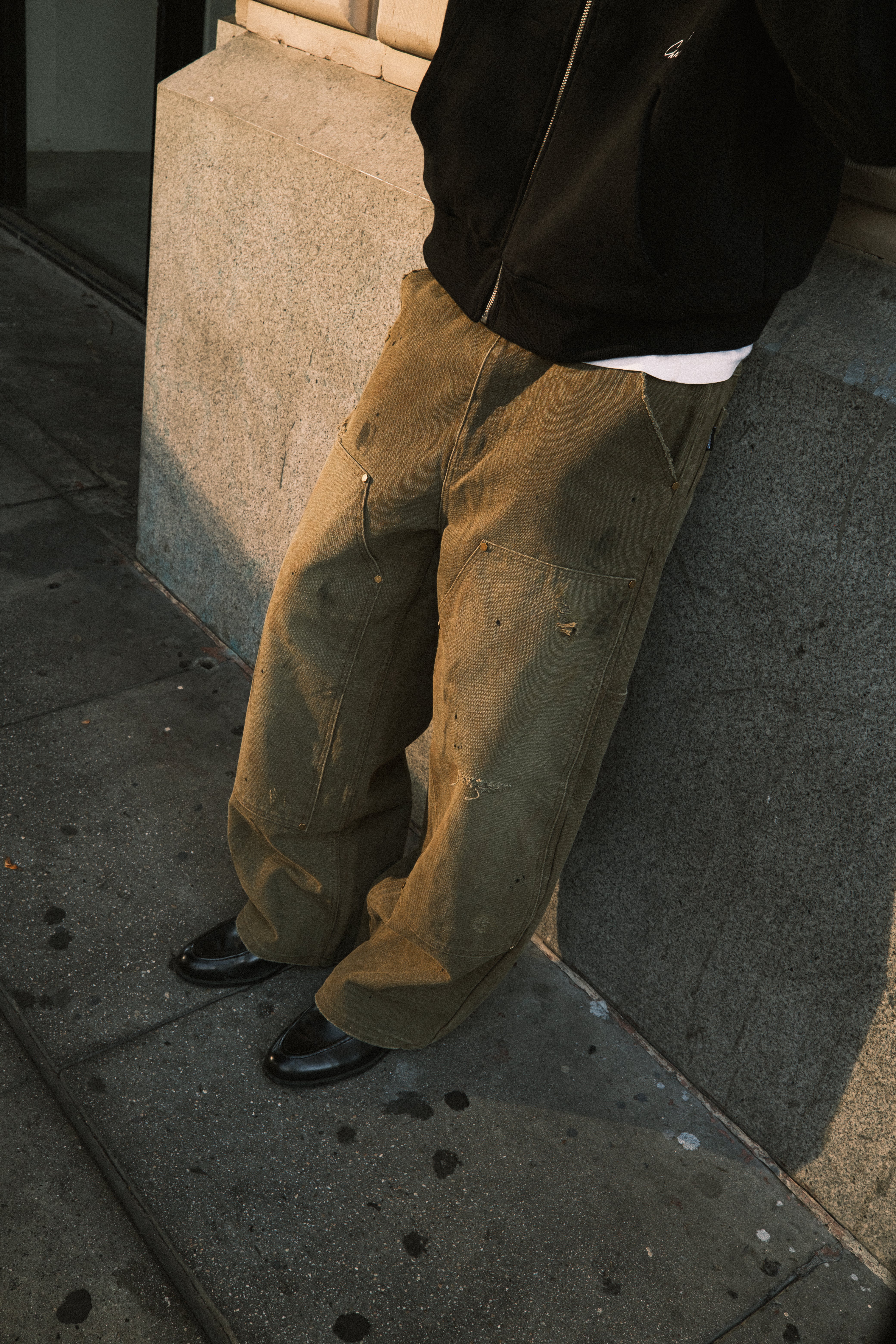 FOREST GREEN DOUBLE KNEE