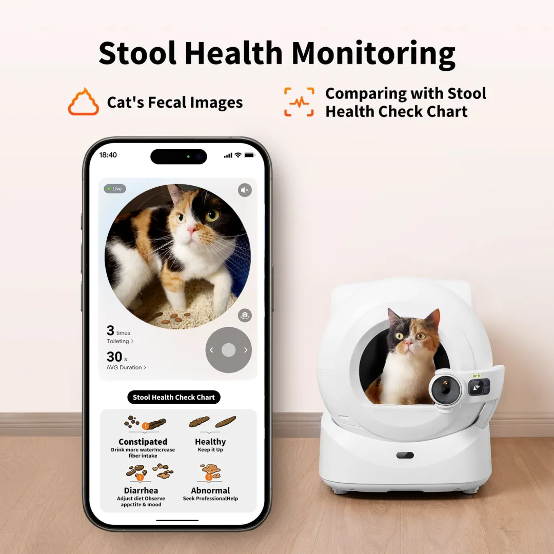 AI Smart Self-Cleaning Cat Litter Box – Auto-Sealing Waste, Multi-Cat Tracking & Odour Control
