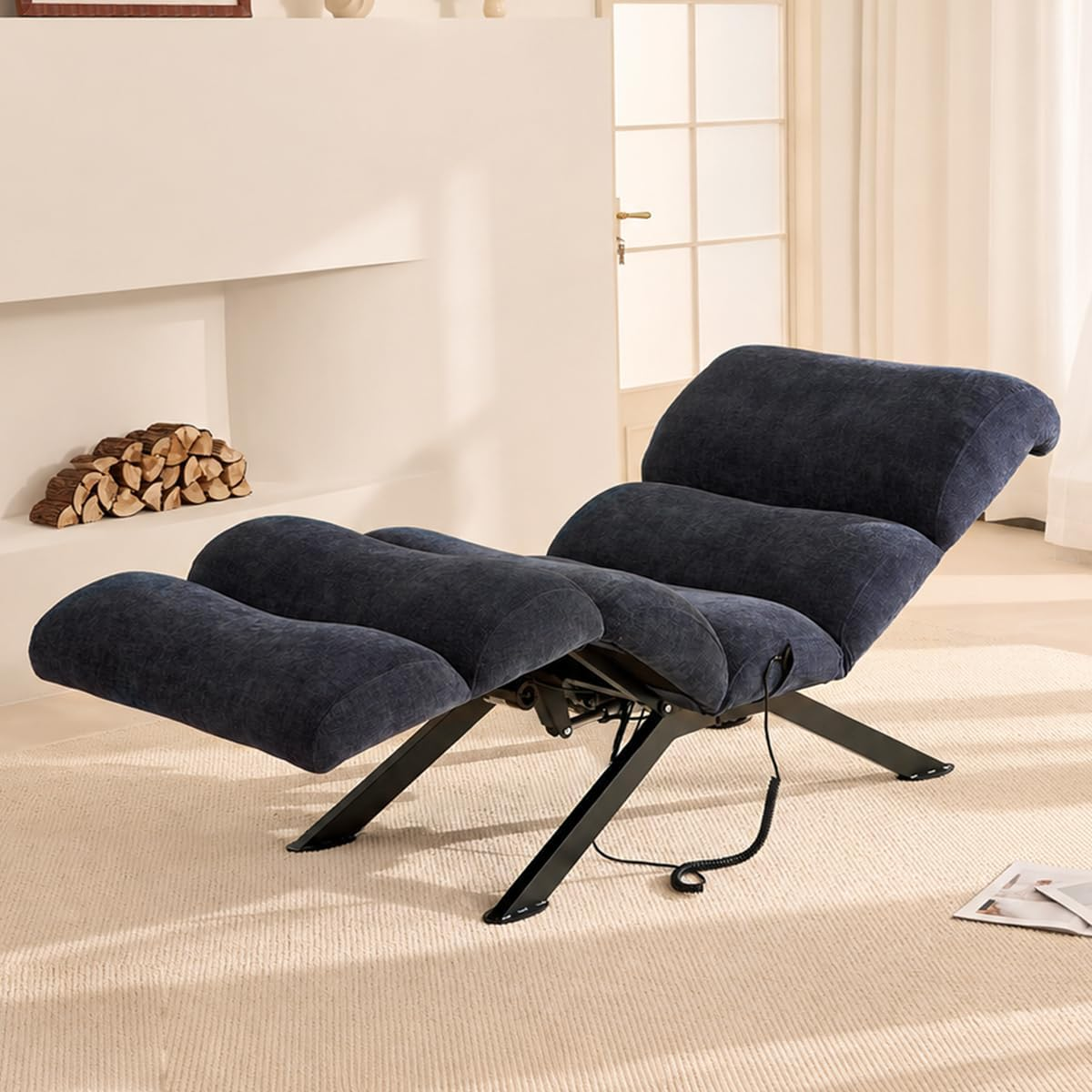 Power Reclining Lounge Chair with Extended Chaise Surface