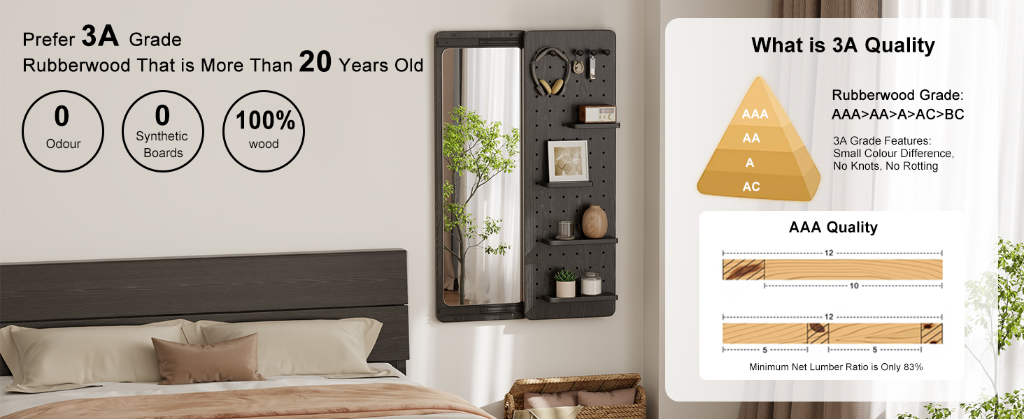 Crafted from 20-year-old wood, solid wood construction