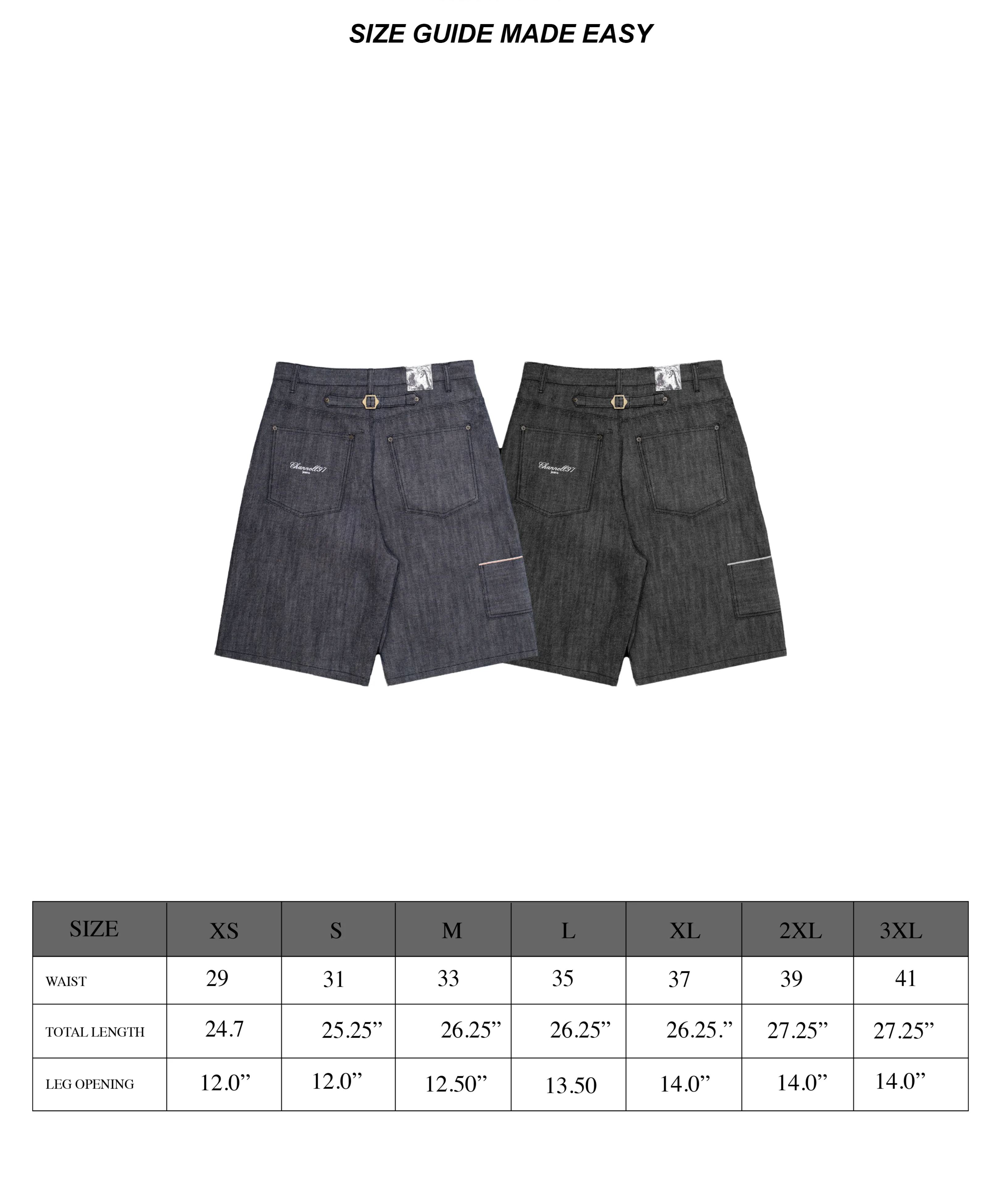 SELVEDGE SHORTS BLACK