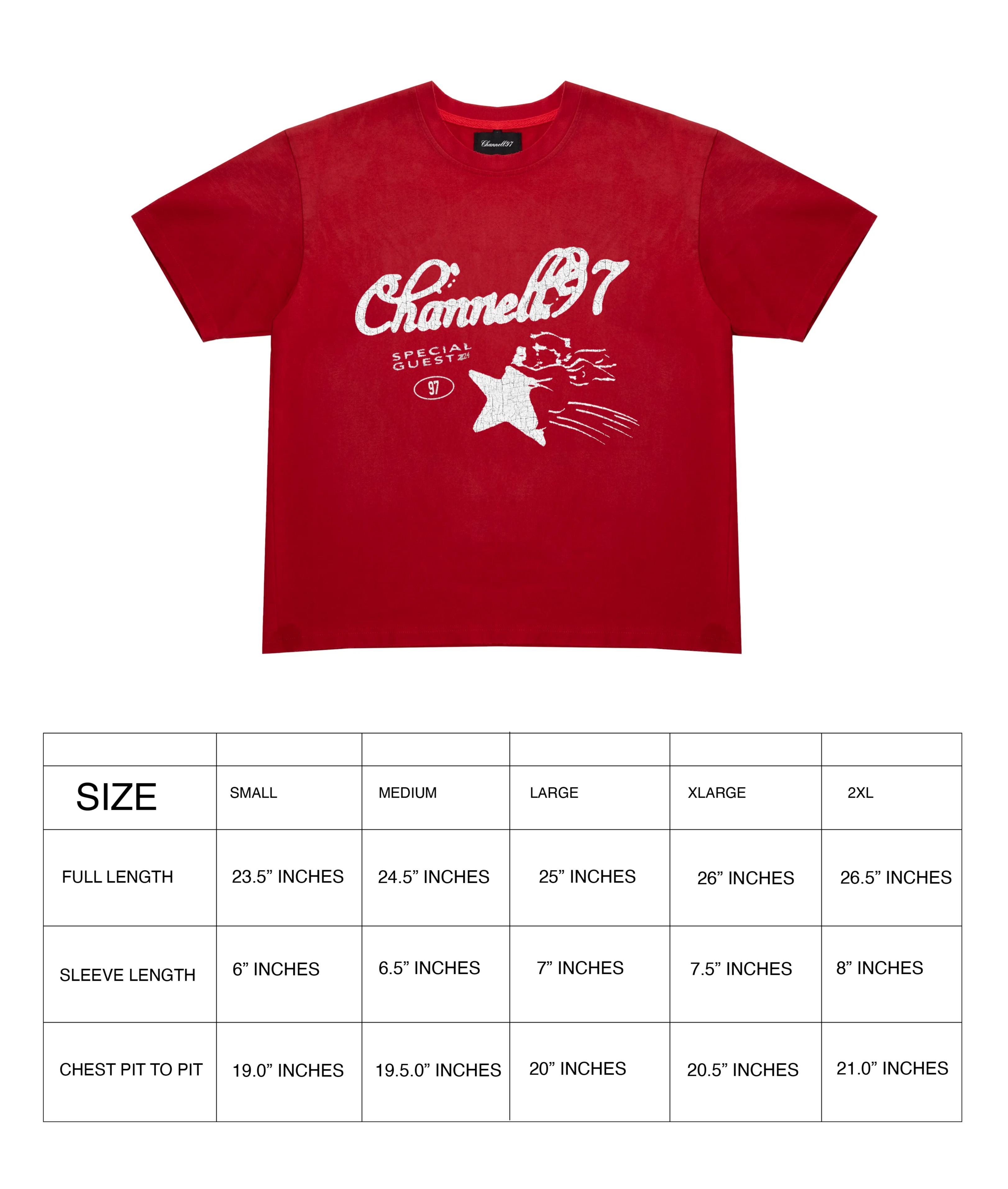 STARS TEE RED