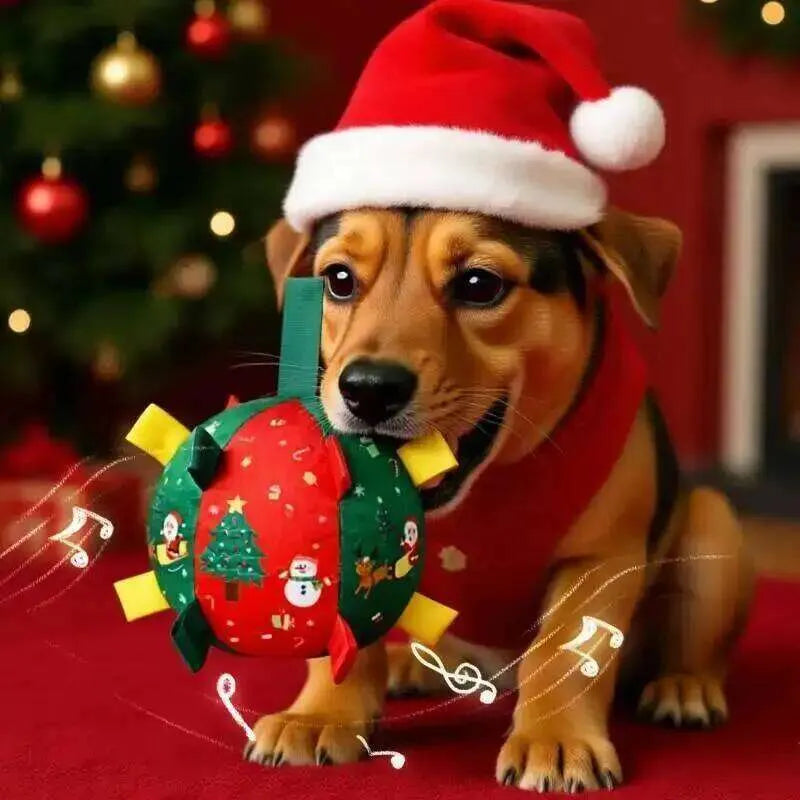 🎄Black Friday Sale 50% OFF!!⏳Flash Sale🏆50K+ SOLD!💥Dog Christmas Interactive Toy Soccer Ball with Bell🐕-Free shipping!!