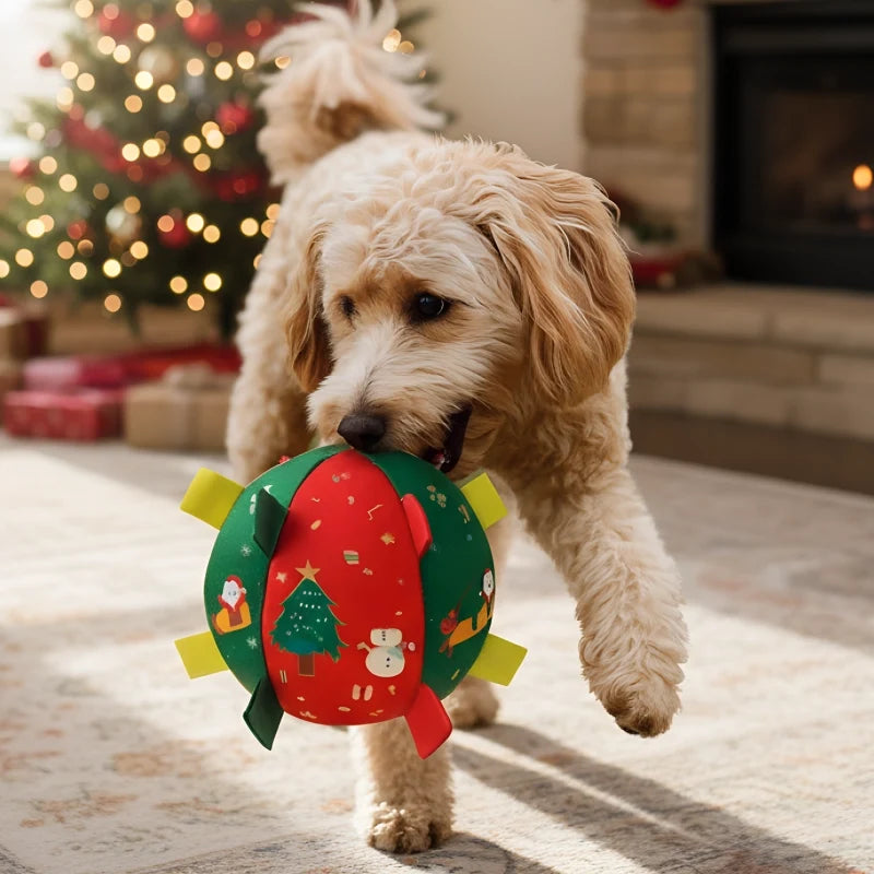 🎄Black Friday Sale 50% OFF!!⏳Flash Sale🏆50K+ SOLD!💥Dog Christmas Interactive Toy Soccer Ball with Bell🐕-Free shipping!!