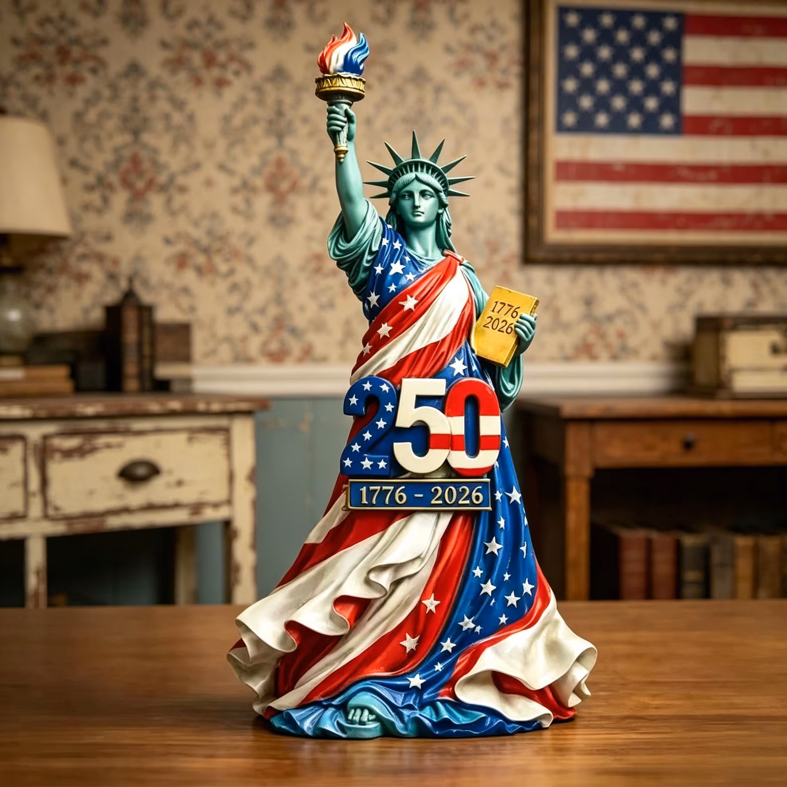3D USA 250th Anniversary Statue of Liberty Figurine