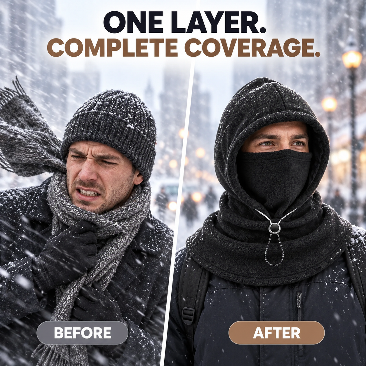 🔥Last Day 50% OFF-3-in-1 Winter Fleece Balaclava Hood 🧣❄️ Warm Face, Ear & Neck Cover