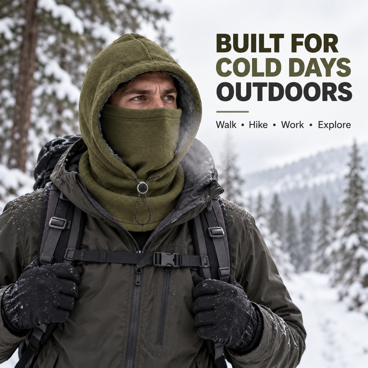 🔥Last Day 50% OFF-3-in-1 Winter Fleece Balaclava Hood 🧣❄️ Warm Face, Ear & Neck Cover