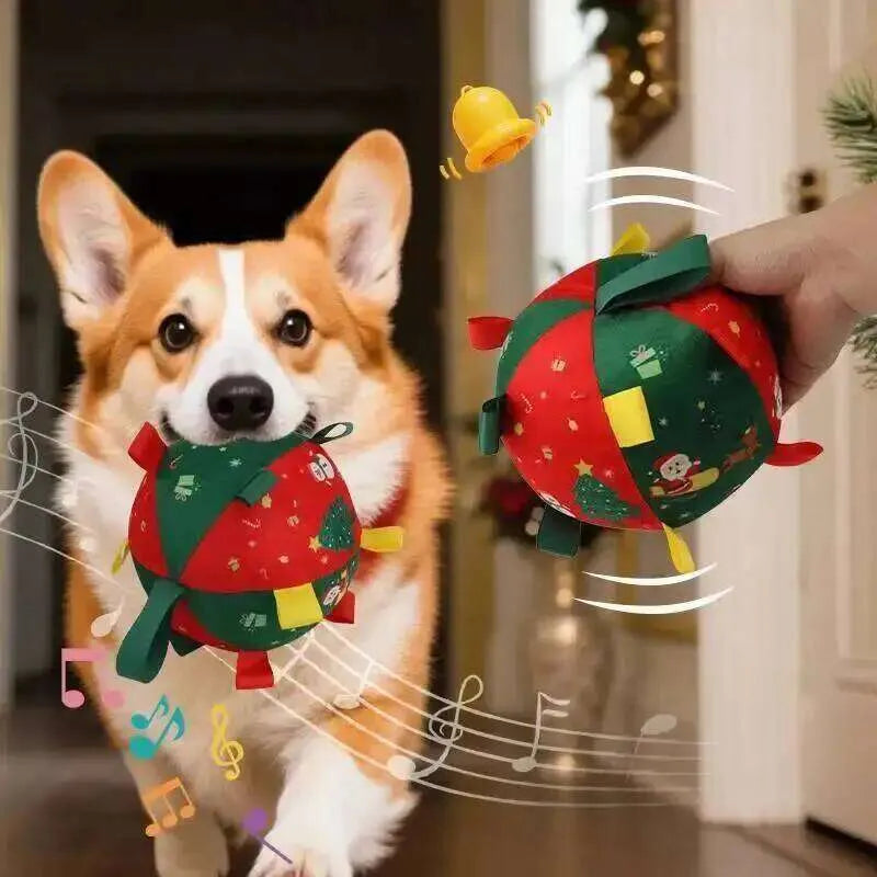🎄Black Friday Sale 50% OFF!!⏳Flash Sale🏆50K+ SOLD!💥Dog Christmas Interactive Toy Soccer Ball with Bell🐕-Free shipping!!