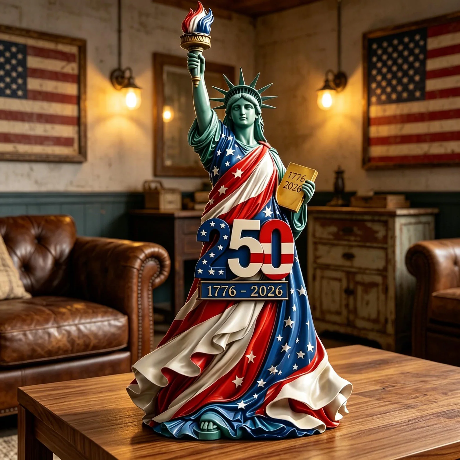 3D USA 250th Anniversary Statue of Liberty Figurine