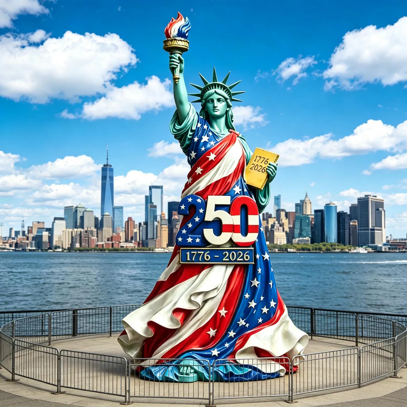3D USA 250th Anniversary Statue of Liberty Figurine