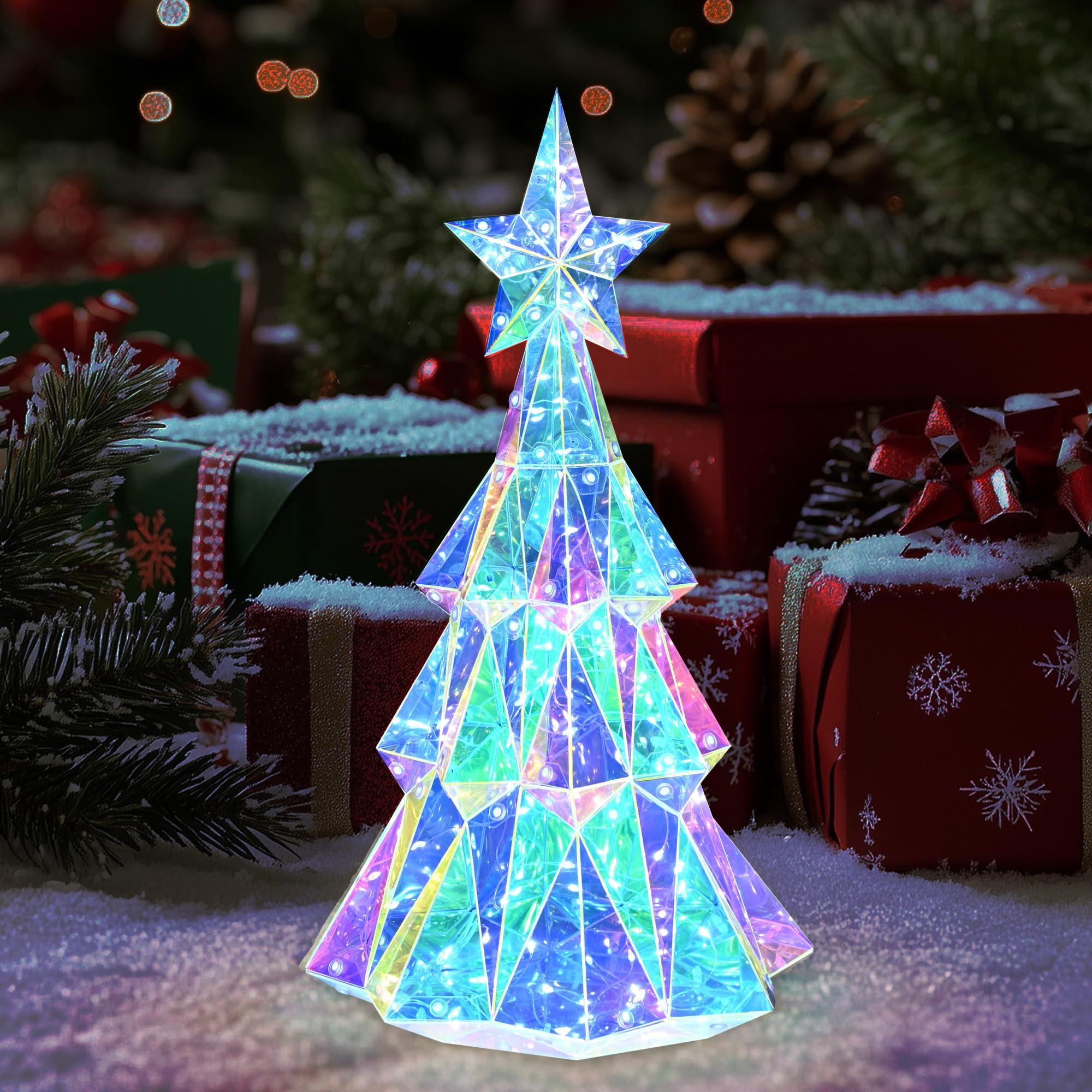 Holographic color-changing Christmas tree