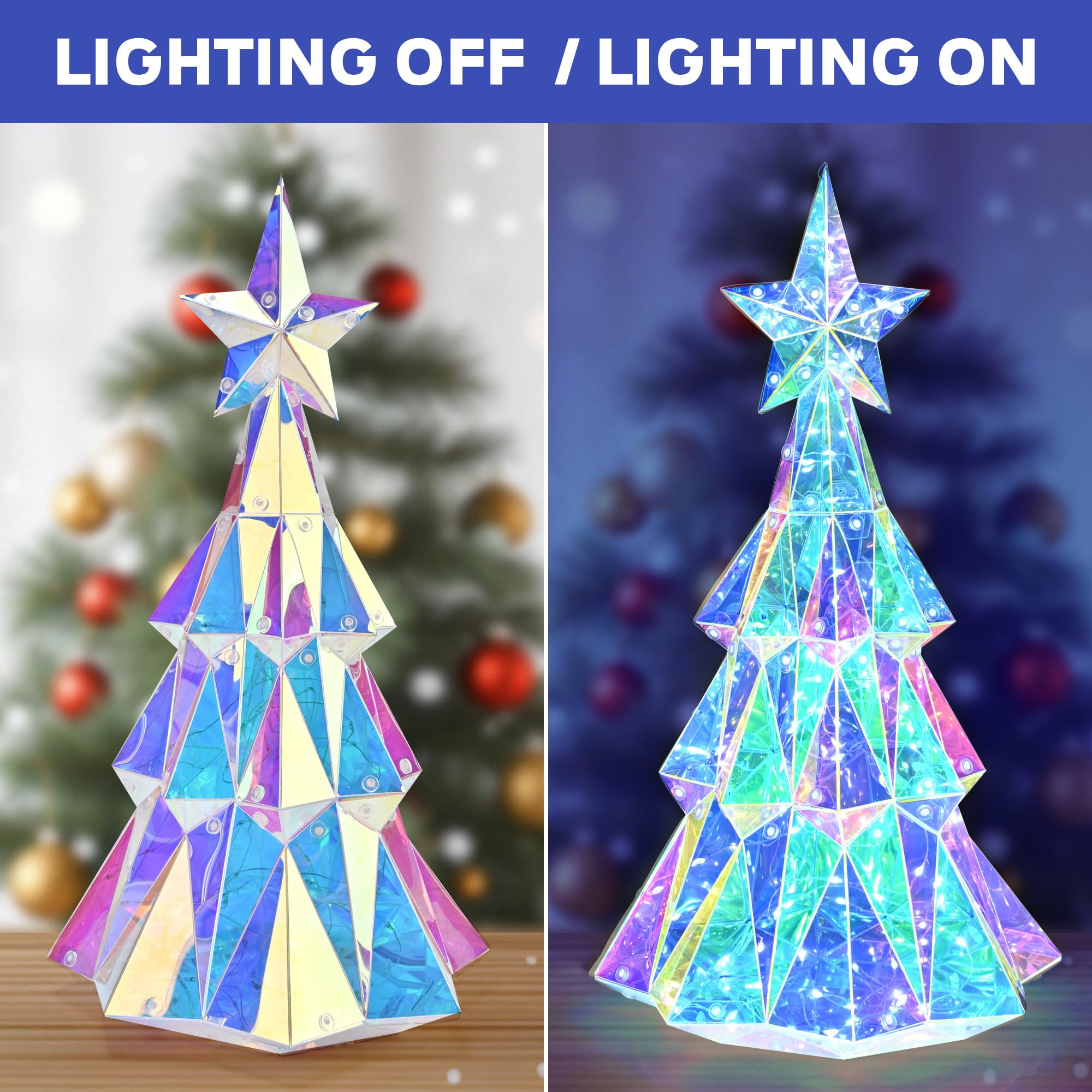 Holographic color-changing Christmas tree