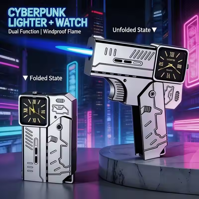 🔥Hot Sale-50% OFF🔥Folding  Lighter With Watch