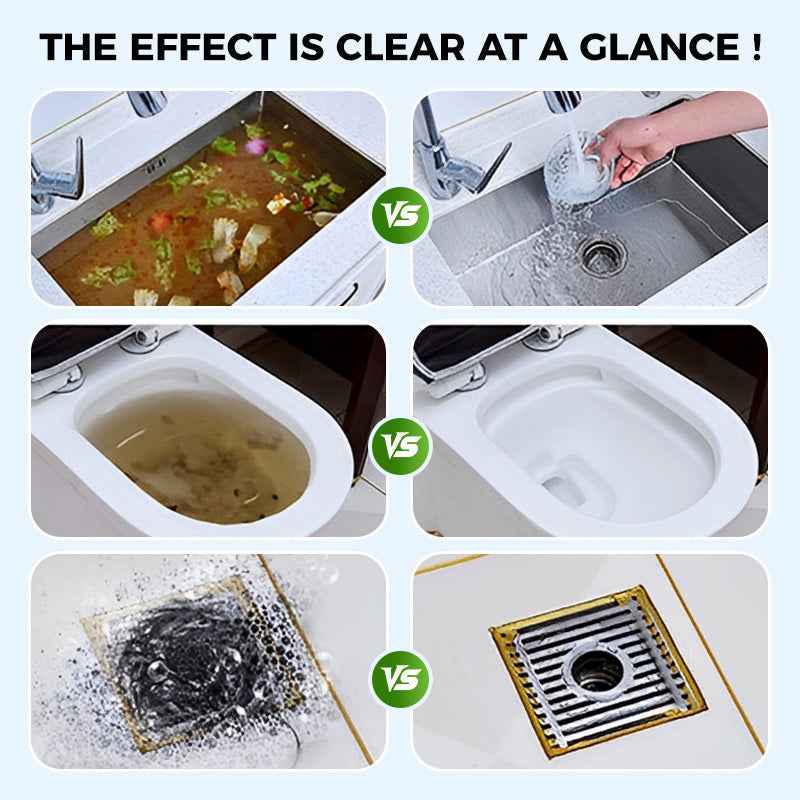 Pipe-Clearing Foaming Powder – Fast-Acting Drain Unclogger & Deodorizer