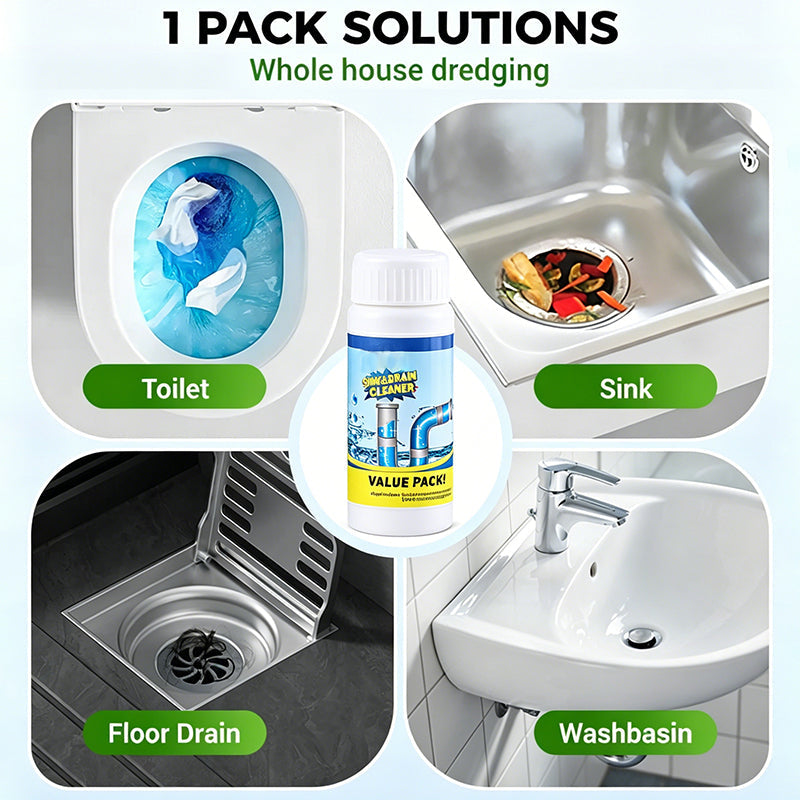 Pipe-Clearing Foaming Powder – Fast-Acting Drain Unclogger & Deodorizer