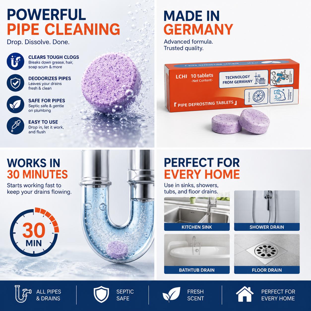 🔥 Last Day 49% OFF💕Powerful Pipe Defrosting Tablets🔥Buy More Save More