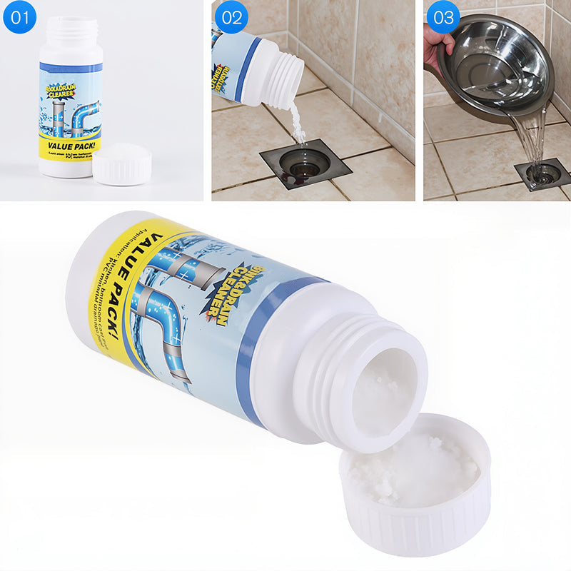 Pipe-Clearing Foaming Powder – Fast-Acting Drain Unclogger & Deodorizer