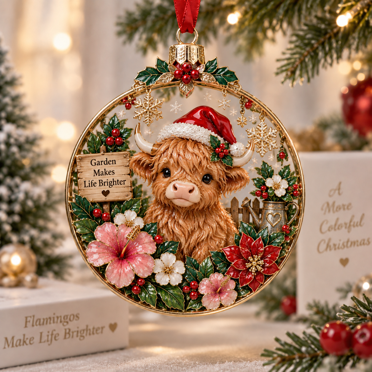 Christmas Floral Holiday Hanging Decoration Ornament –  Garden Makes Life Brighter✨
